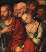 Christ and the Fallen Woman (detail) CRANACH, Lucas the Younger